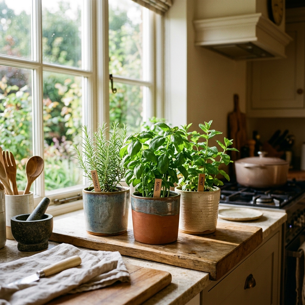 Herbes aromatiques en cuisine